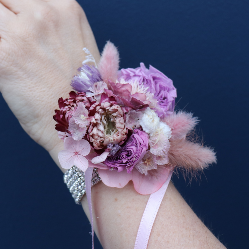 Wrist Corsage Preserved | Mauve